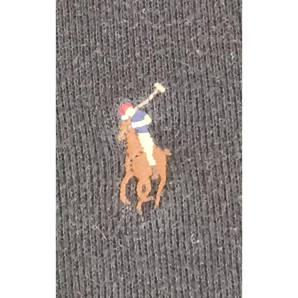Polo Ralph Lauren Estate Rib 1/4 Zip Sweater Men's M Black Flesh Pony #W5409